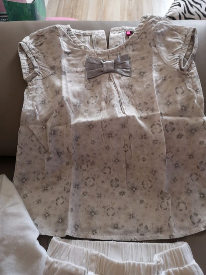 3 pièces cérémonie blanc bébé fille - photo numéro 2