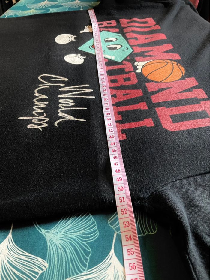 T-shirt noir pour homme Diamond Basketball taille M fabriqué aux USA 324 - photo numéro 7