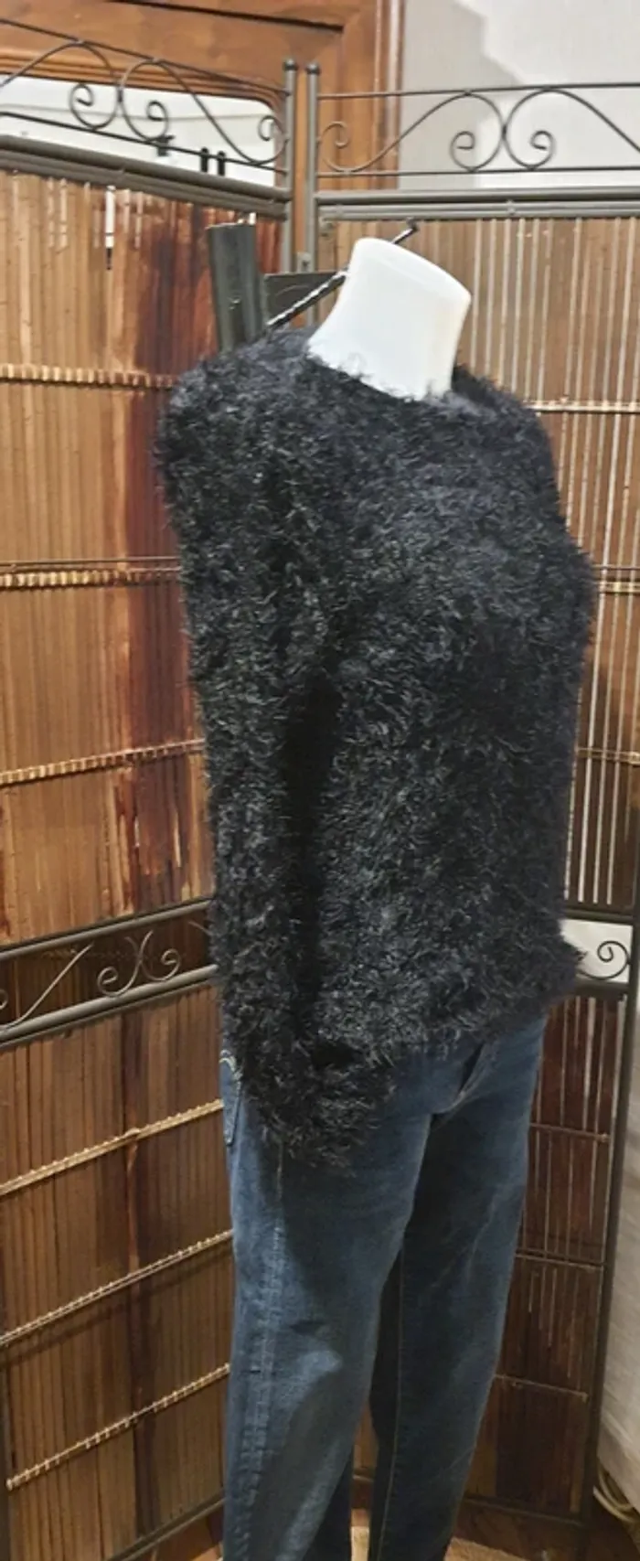 Pull femme "Atmosphère" noir/ sequin taille S - photo numéro 3