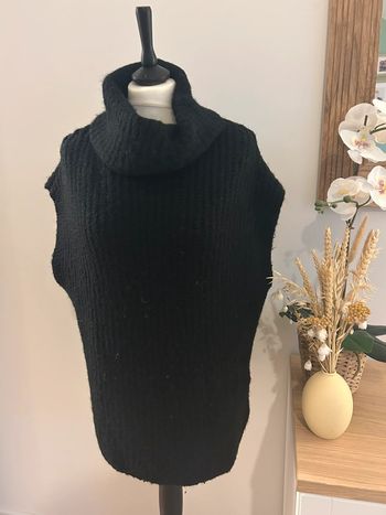 Pull sans manches noir taille S
