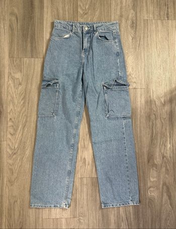 Jean denim regular cargo Bershka T38 M