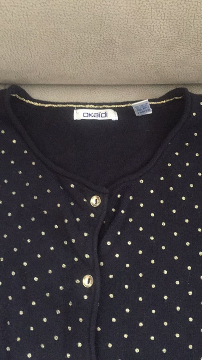 Gilet bleu marine fille T14 ans Okaïdi - photo numéro 2