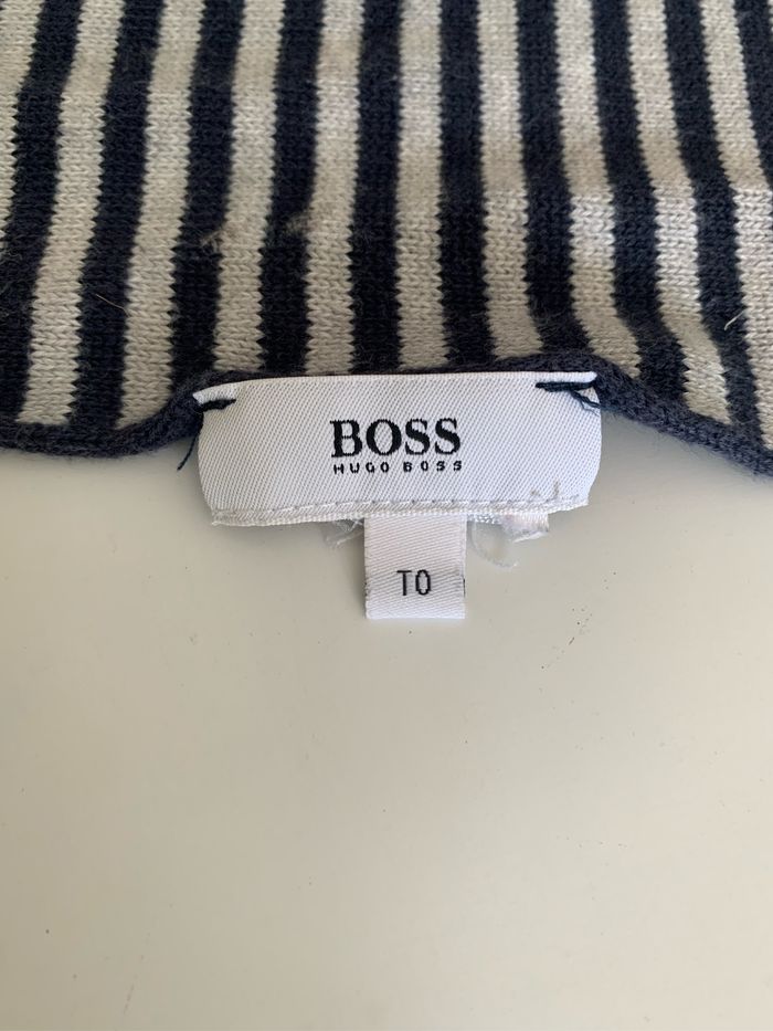 Écharpe en coton marine Hugo Boss - photo numéro 3