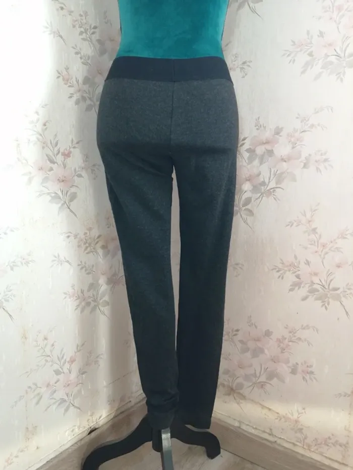 Pantalon legging gris chiné élastique à la taille / camaïeu / (M) - photo numéro 5