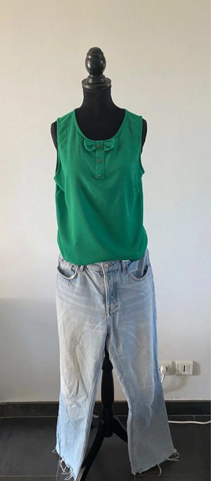 Blouse Naf Naf verte taille 40 manches courtes - photo numéro 17