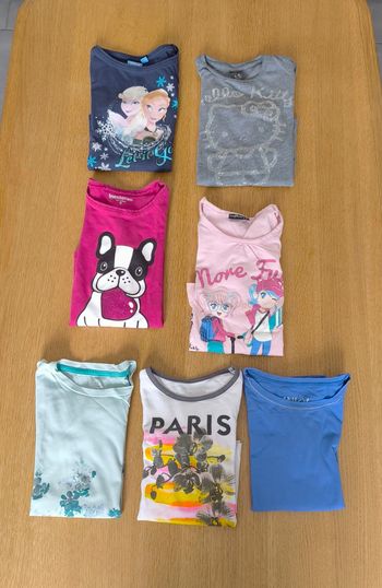 🌸 Lot de 7 t-shirts manches longues - 5 ans 🌸