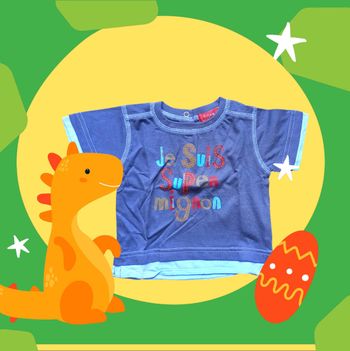 T-shirt bleu bébé garçon taille 9 mois
