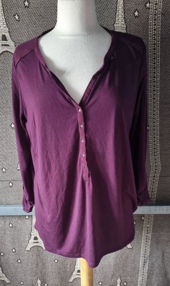 Blouse violet bordeaux taille 4 Camaïeu