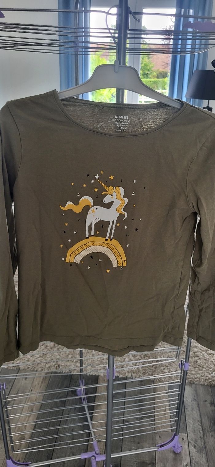 T-shirt manches longues licorne