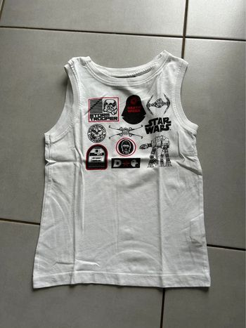 Débardeur star wars blanc 6 ans