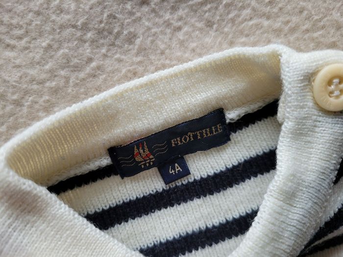 Pull marinière flottille 4 ans - photo numéro 4