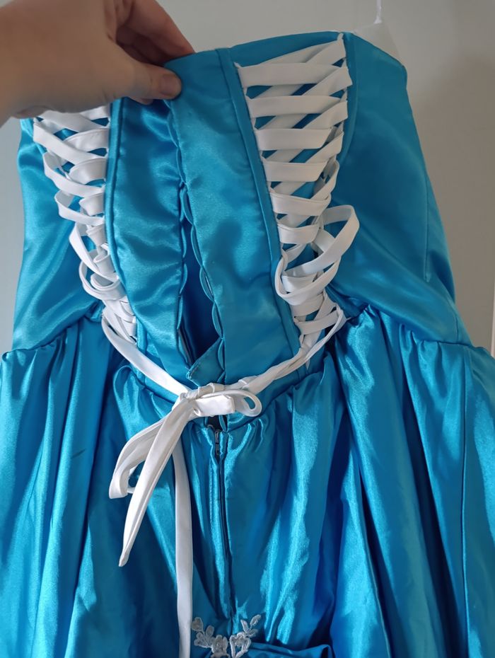 Robe de cérémonie Taille 48/50 XXXL bleue turquoise - photo numéro 3