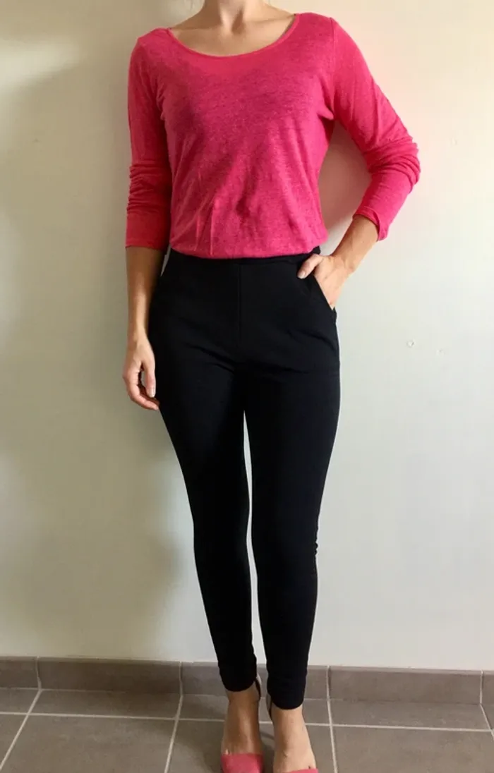Tee shirt rose manches longues