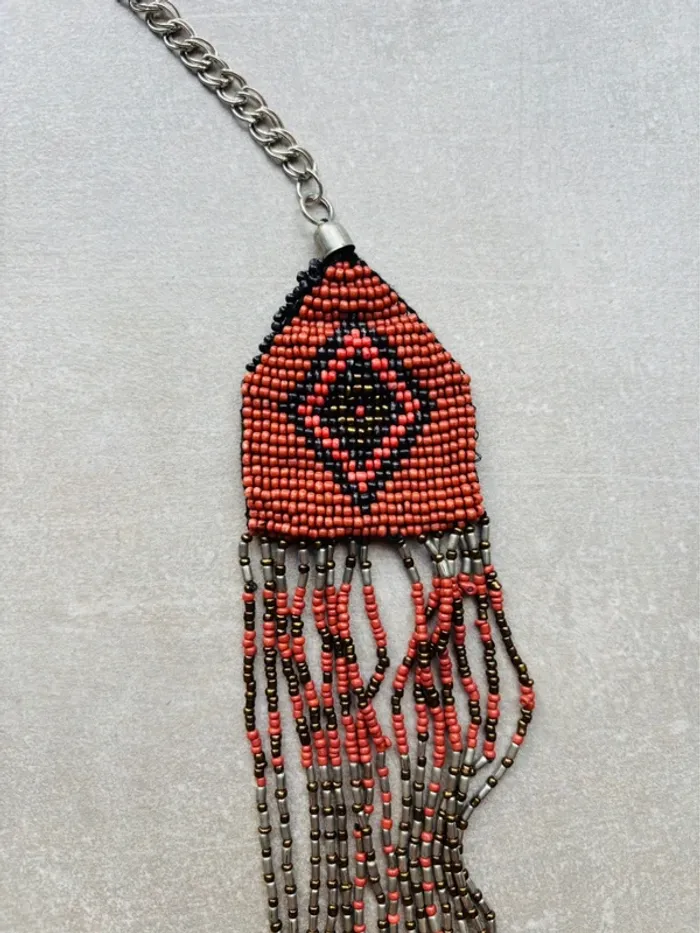 Magnifique collier sautoir en perles de rocaille - photo numéro 2
