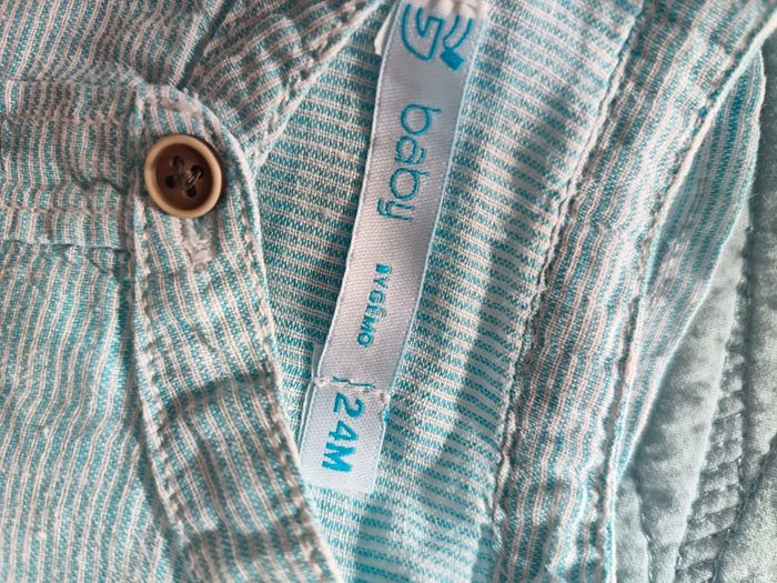 Chemise 24 mois garçon col mao - photo numéro 7