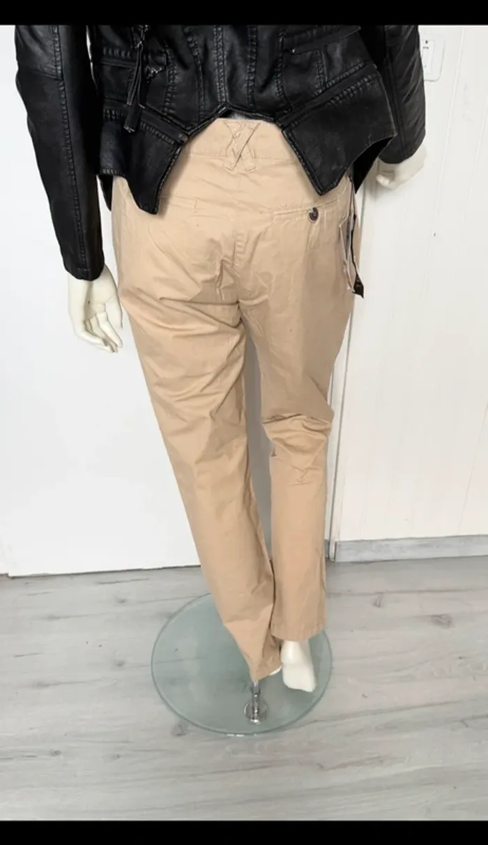Pantalon chino ONLY femme – Taille 38/34 – beige – Neuf avec étiquette - photo numéro 8