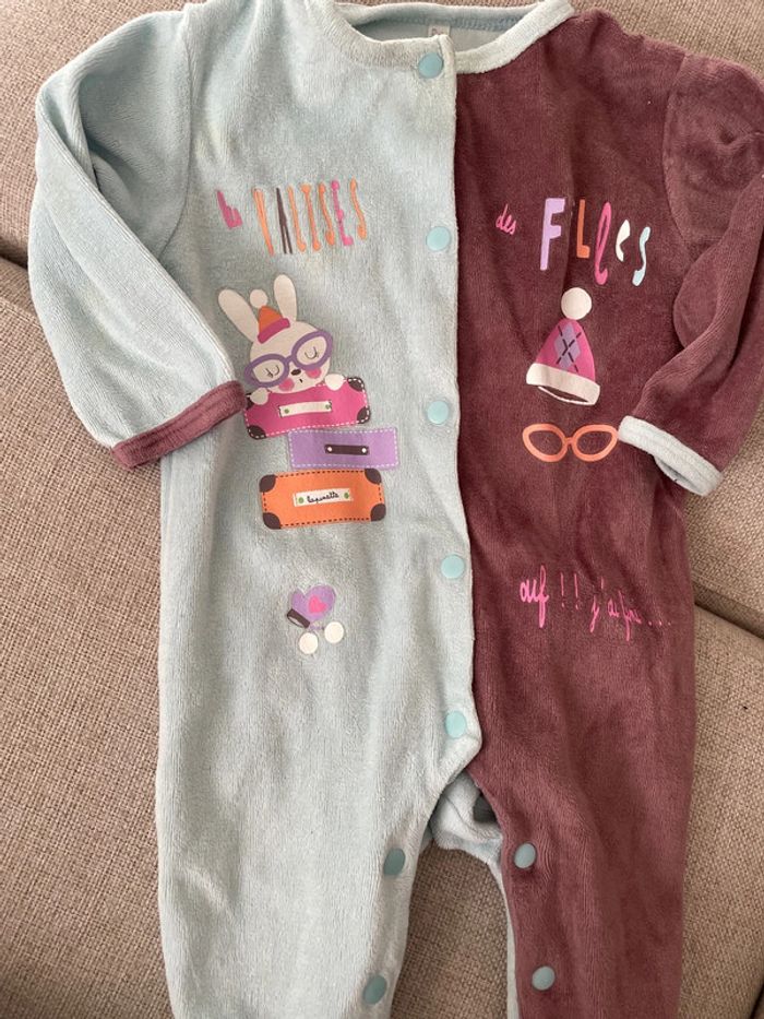 Pyjama velours 6 mois - photo numéro 2