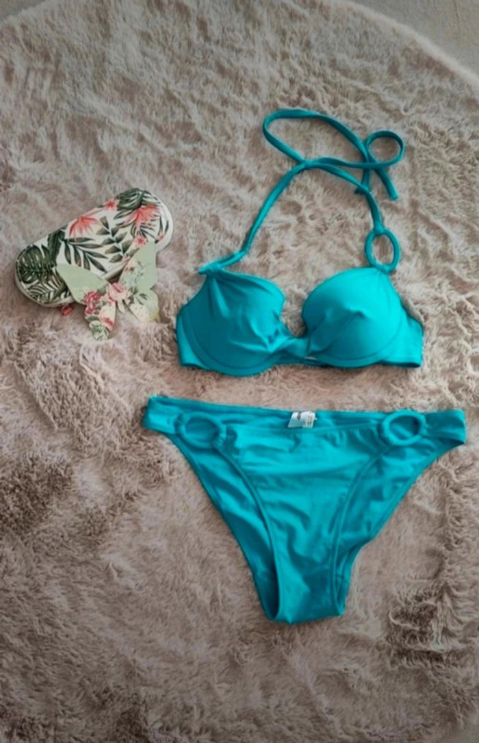 Maillot bain femme turquoise etam taille 38