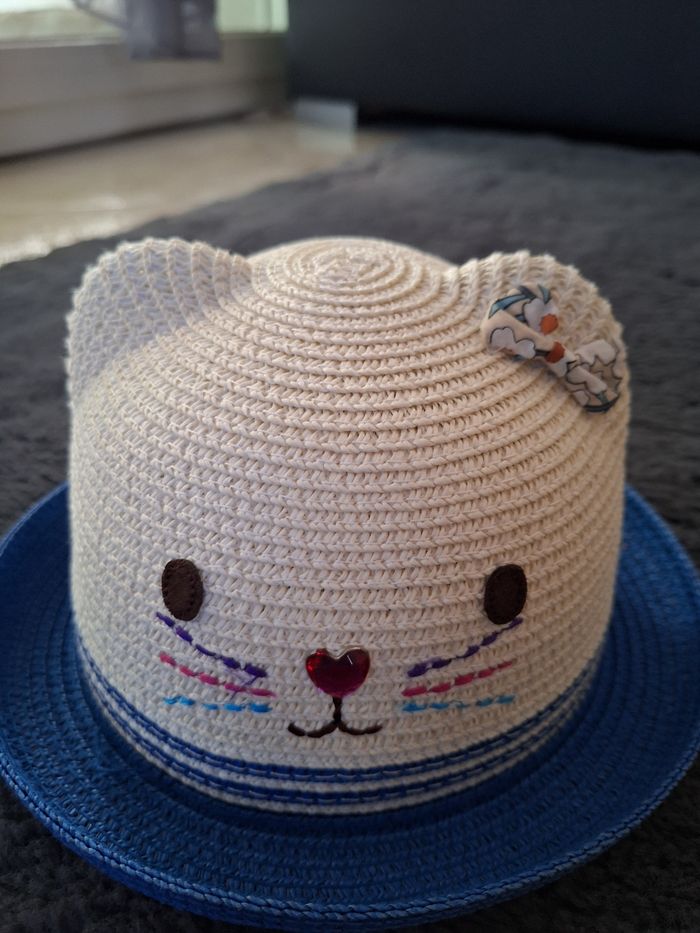 Lot de 2 chapeaux de paille enfant fille - photo numéro 3