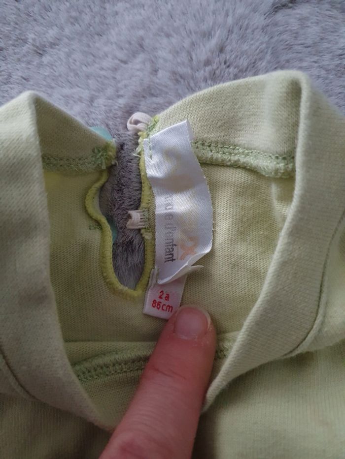 T.shirt manches longues vert clair Clayeux 2 ans - photo numéro 6