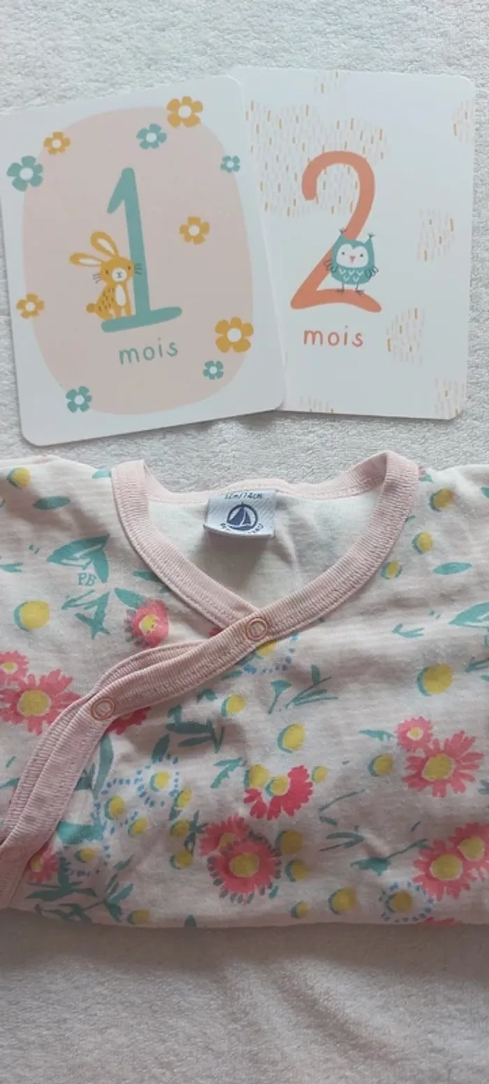 Pyjamas bébé fille petit bateau 12 mois été - photo numéro 2