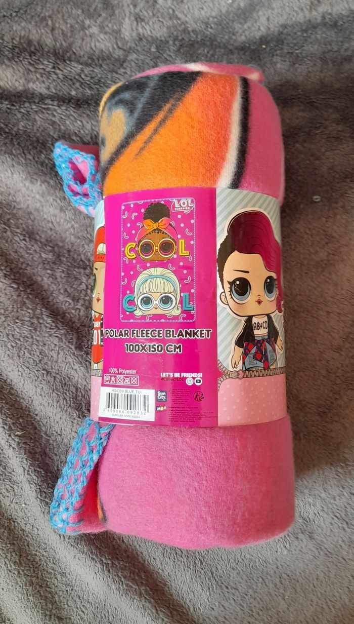 Plaid poupée lol, 100x150, polaire