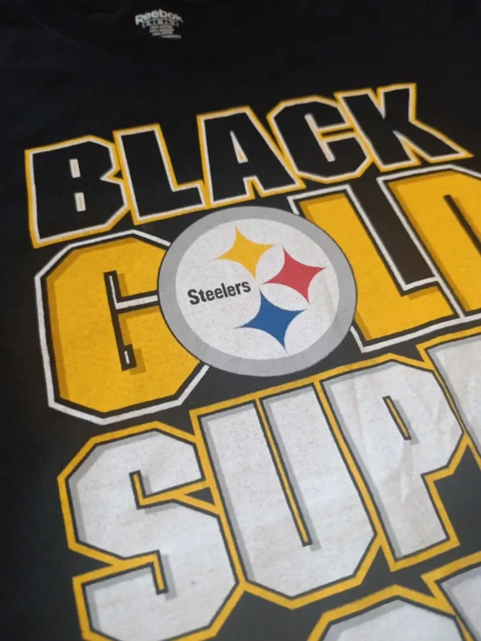 T-shirt steelers Reebok Black gold super bowl XL - photo numéro 3