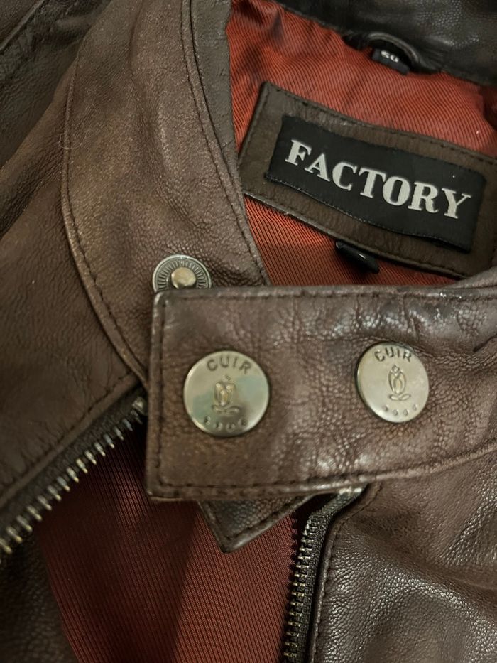 Veste Homme Factory en cuir de chèvre – Taille 50 (équivalent L) – Très bon état - photo numéro 9