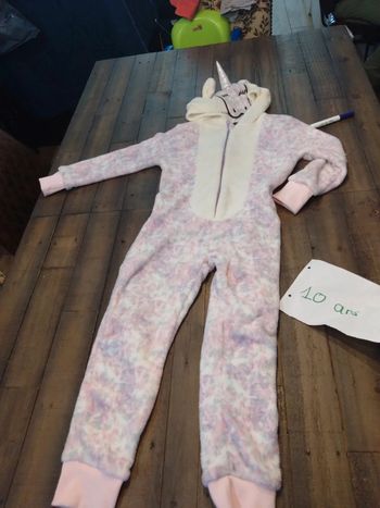 Combinaison pyjama animal licorne 10 ans