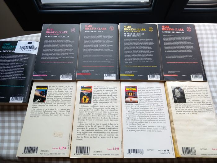Lot de 9 romans policiers Mary Higgins Clark - photo numéro 2