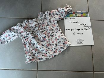 T shirt fille taille 12 mois