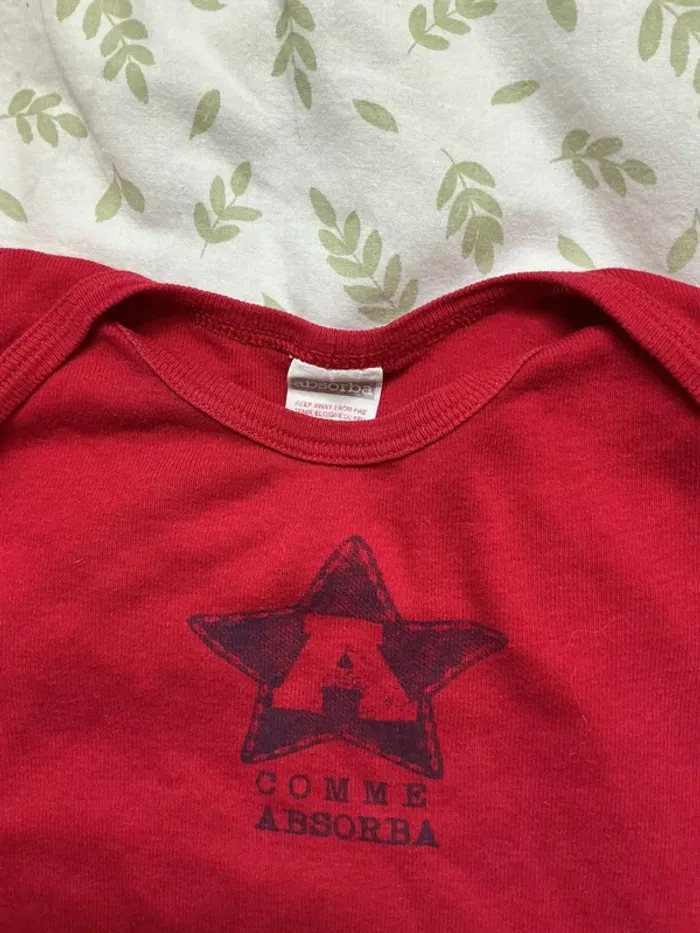 body manches longues rouge absorba 18 mois - photo numéro 5