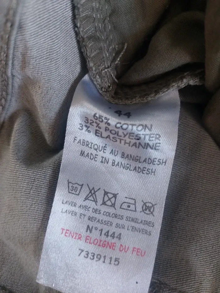 Pantalon vert kaki 65% coton - photo numéro 6