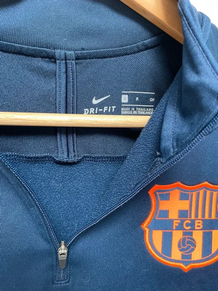 1/4 zip Nike Jersey Training FCB Barcelona Soccer Mens S - photo numéro 5