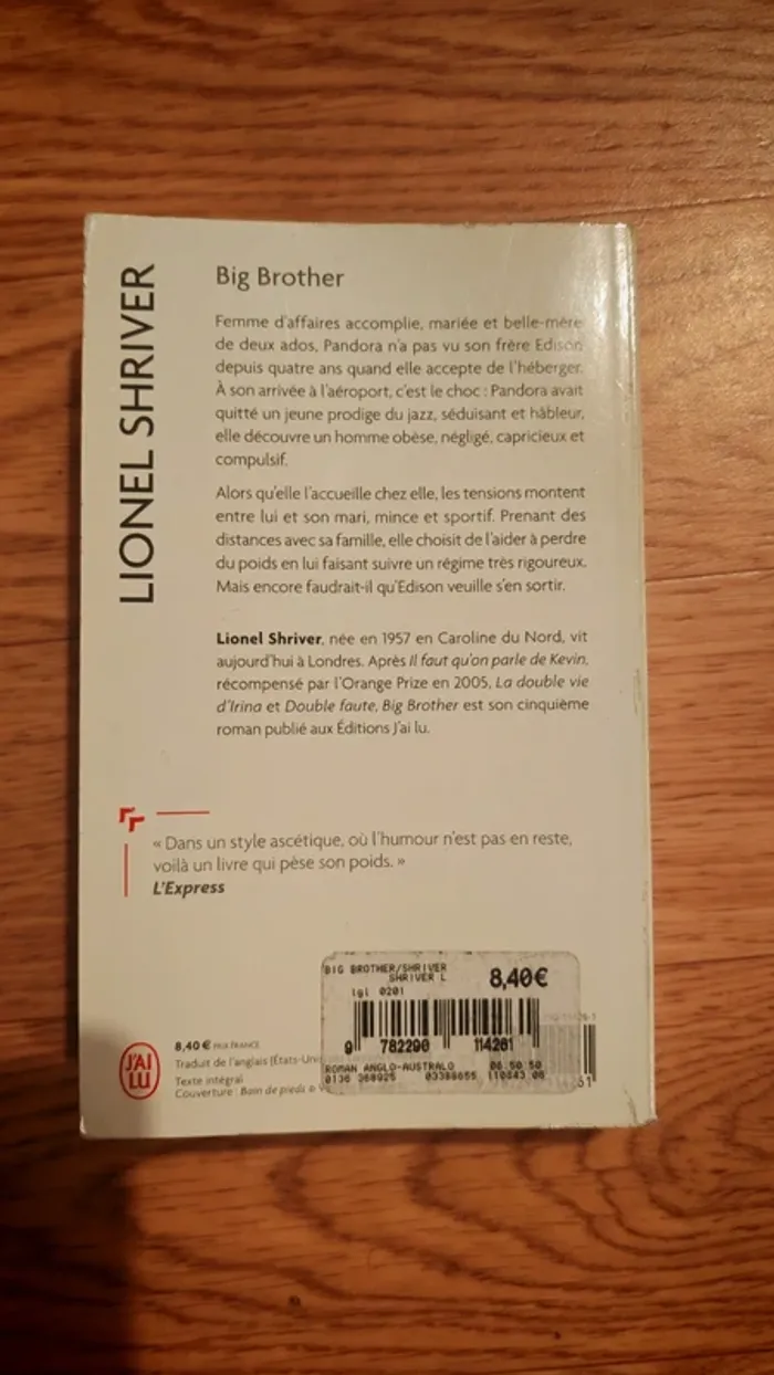 Big Brother - Lionel Shriver - photo numéro 2