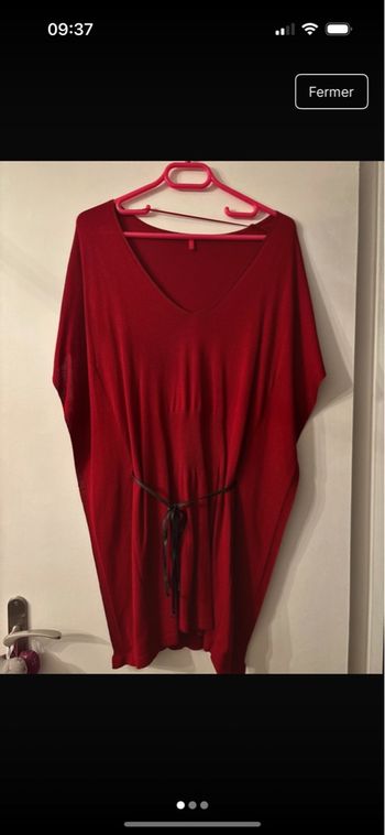 Robe châle rouge miss Captain