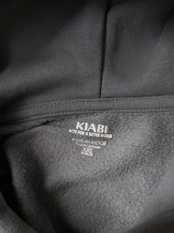 Sweat à capuche gris bleu 12 ans - photo numéro 3