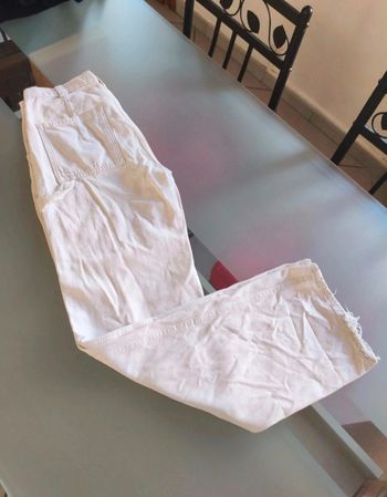 🌸Pantalon cargo blanc Mango - Coupe droite - Taille 38🌸