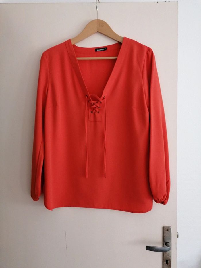 Blouse lassé orange