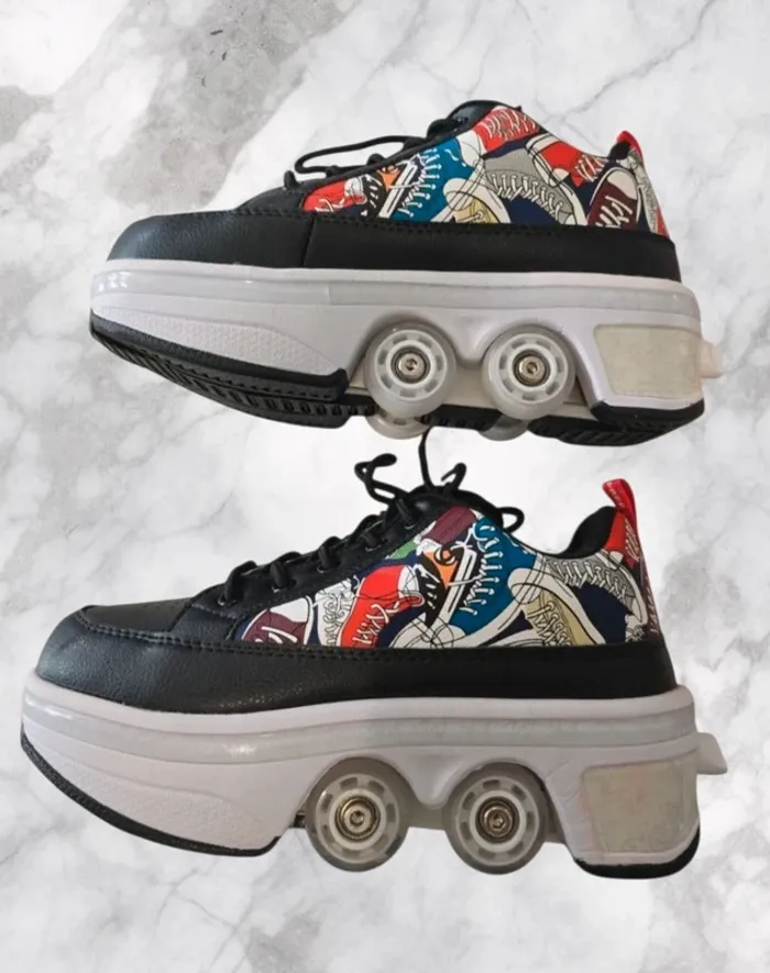 Patin a roulette depliable