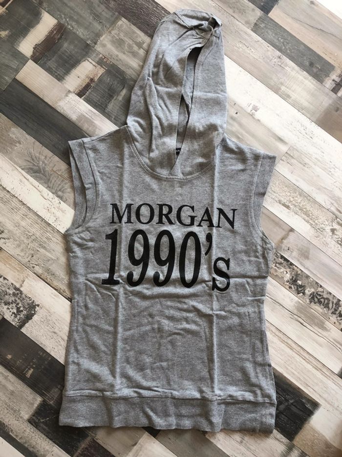 Sweat à capuche sans manche morgan