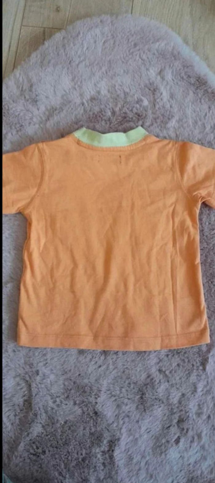 T  shirt  avec  pressions  orange 12  mois - photo numéro 2