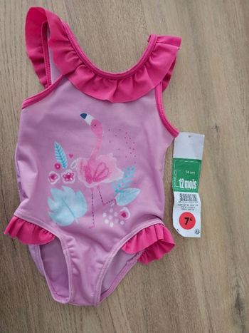 Maillot de bain 1 pièce bébé fille 12 mois