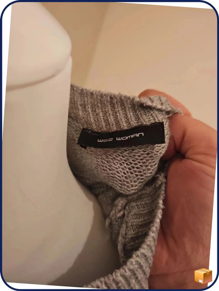 Pull chic gris avec "guirlande" 42 - photo numéro 4