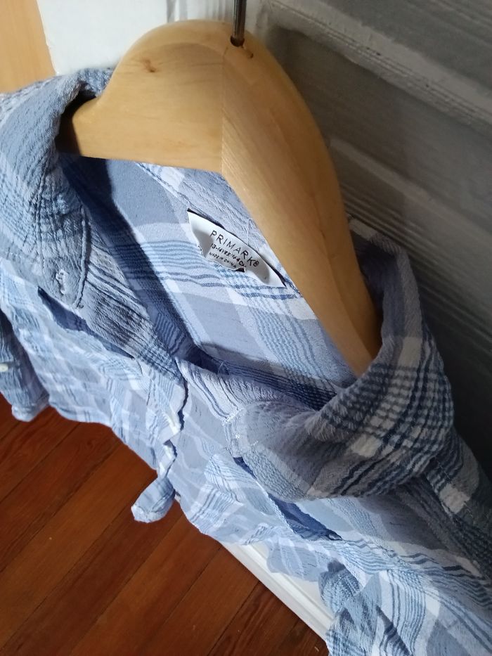 Chemise Primark bleu clair et blanc - photo numéro 2
