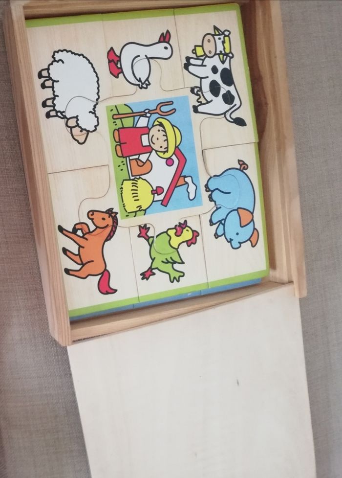 Puzzle en bois avec boîte de rangement - photo numéro 5