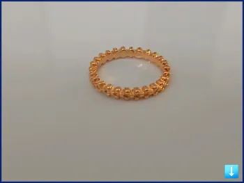 Bague doré en acier inoxydable