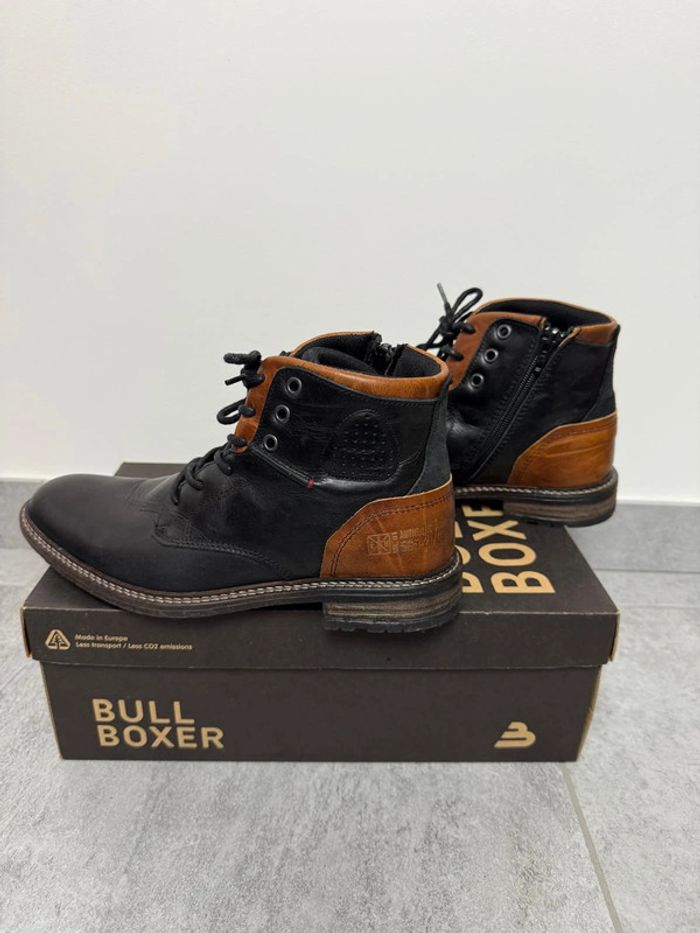 Bottines Bullboxer homme noires et cognac taille 40 super état
