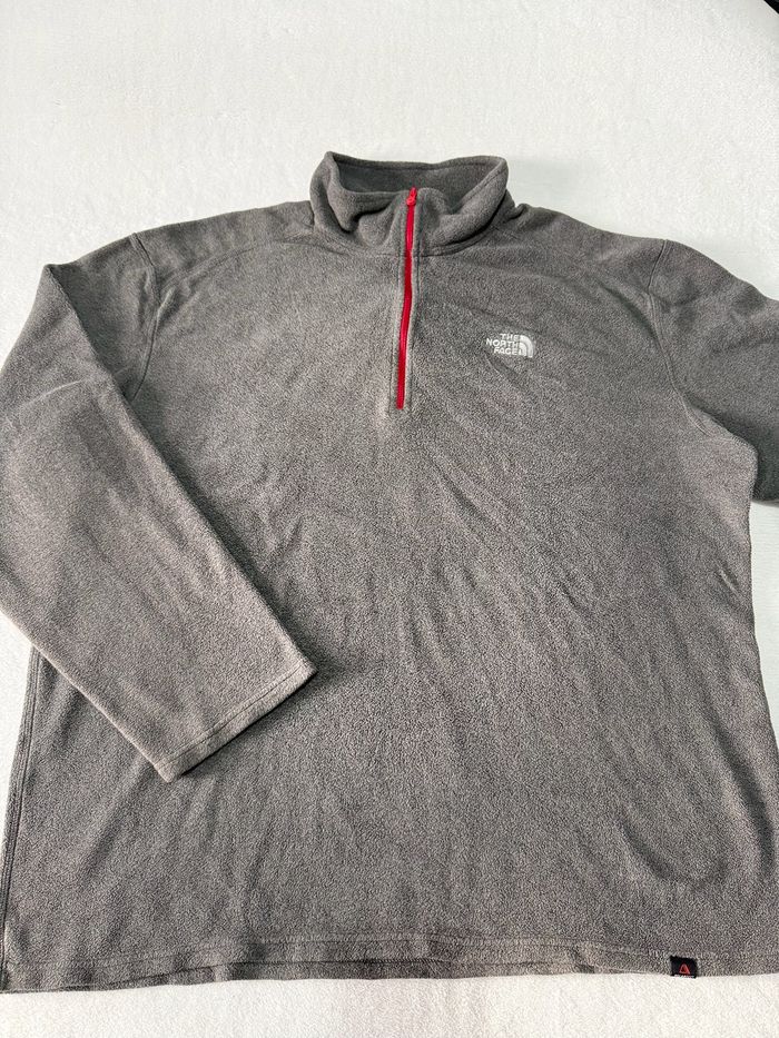 Polaire demi zip The north face gris pour homme grande taille XL - photo numéro 2