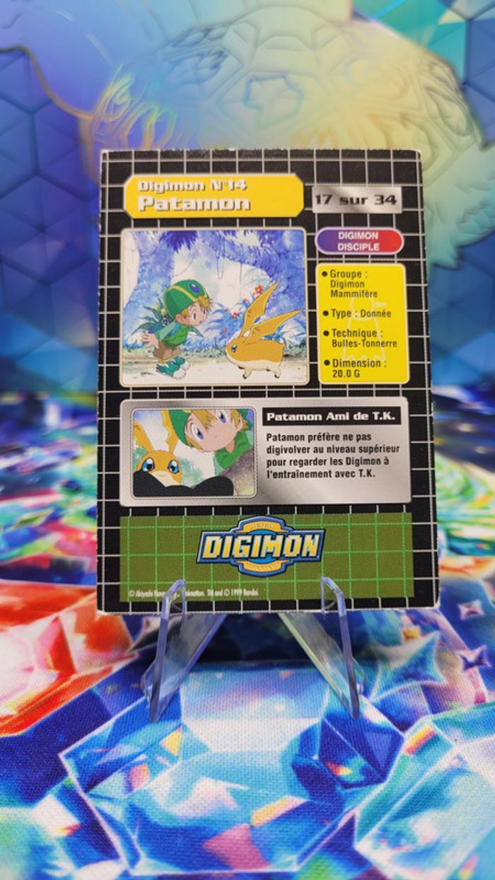 Carte Digimon Patamon 17/34 Édition Série TV 1999 - photo numéro 2